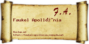 Faukel Apollónia névjegykártya